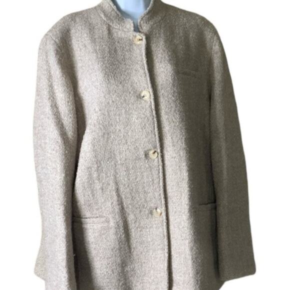 J. Mclaughlin Wool Blend Lined Jacket Womens Size XL Long Sleeve Button Textured - Picture 5 of 13